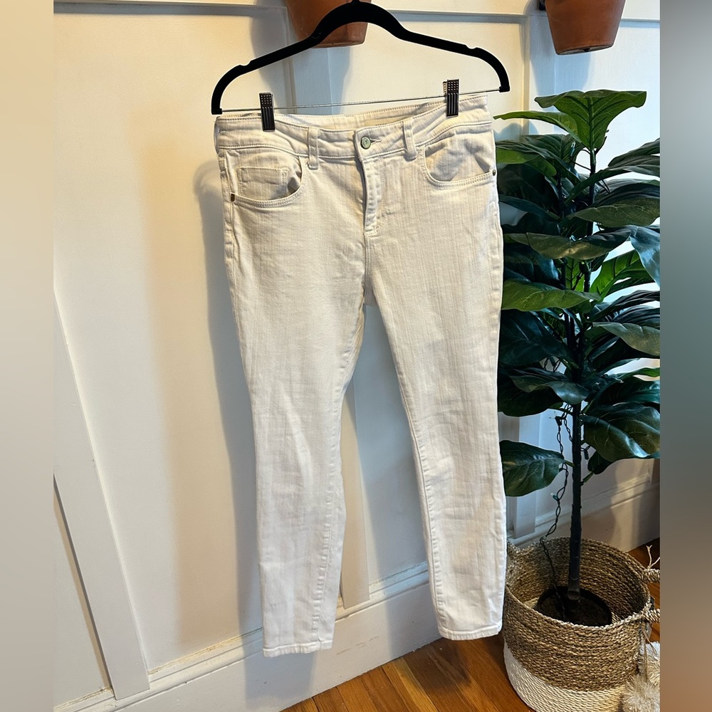 Anthropologie Pilcro and the Letterpress White Crème "Script" Jeans